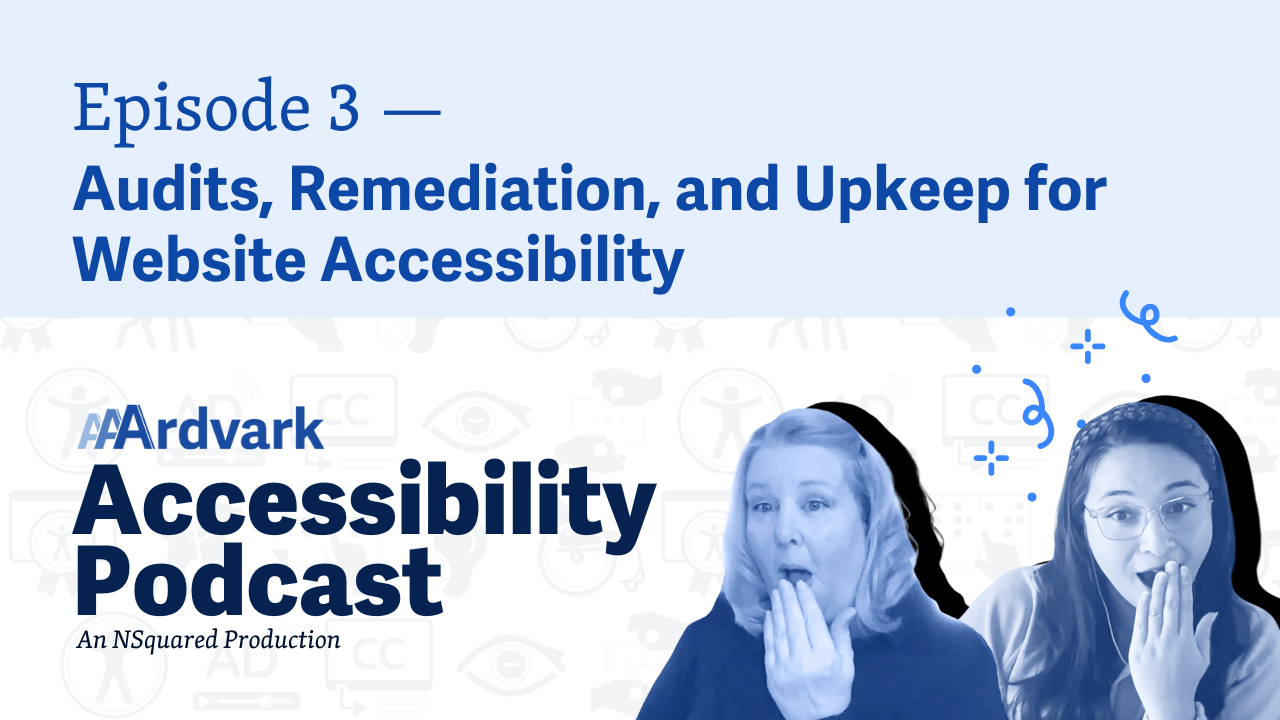 Podcast promo for Episode 3: Audits, Remediation, and Upkeep for Website Accessibility.